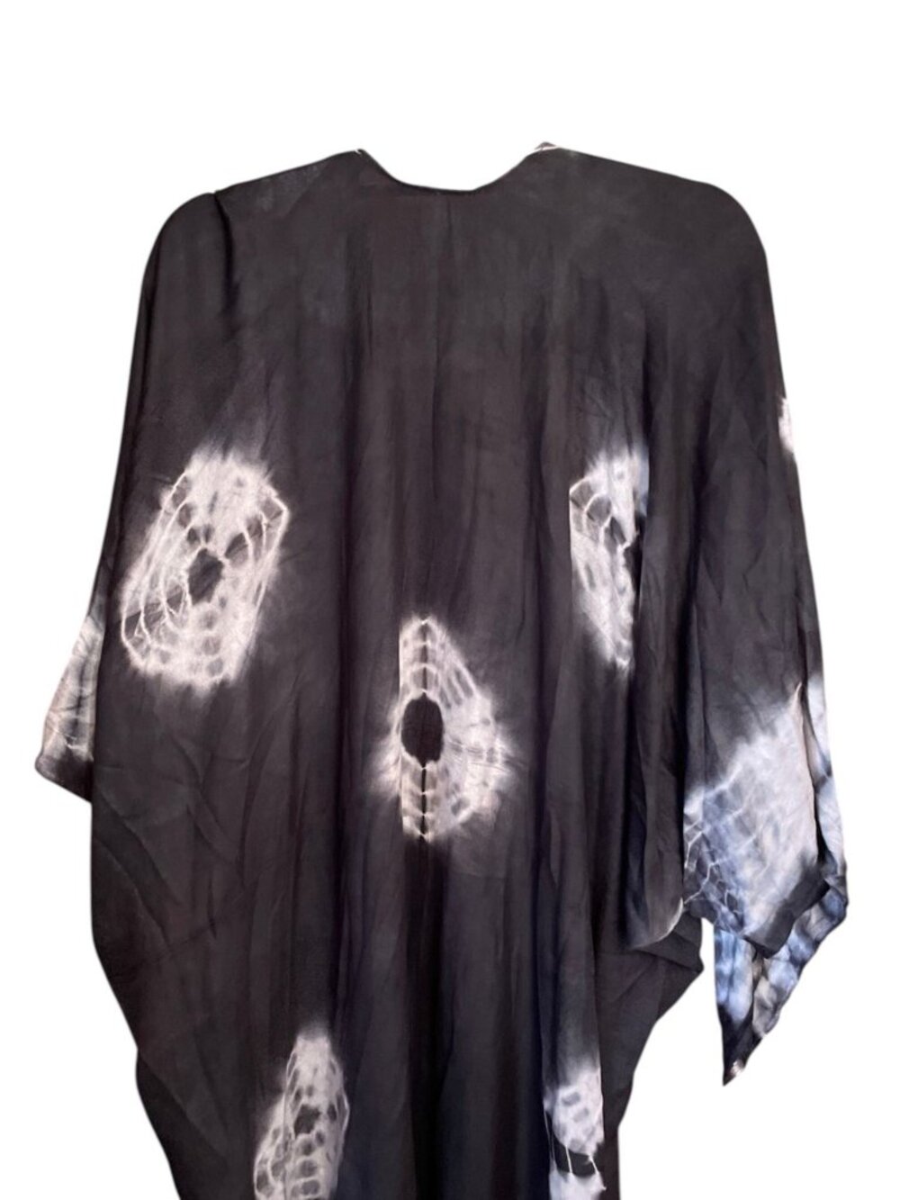 Free People Spell Bound Duster Black White Tie Dye Boho Indie OS Whimsy Fairy - Picture 4 of 13